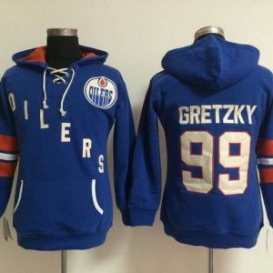 Edmonton Oilers #99 Wayne Gretzky Light Blue Old Time Heidi NHL Hoodie