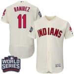 Indians #11 Jose Ramirez Cream Flexbase Authentic Collection 2016 World Series Bound Stitched Jersey
