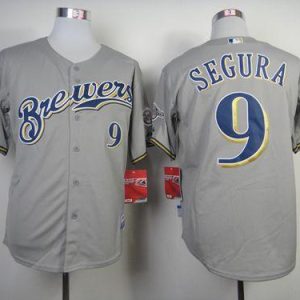 Brewers #9 Jean Segura Grey Cool Base Stitched Jersey