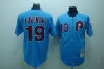 Mitchell And Ness Phillies #19 Greg Luzinski Stitched Blue Throwback Jersey