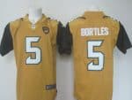 Jaguars #5 Blake Bortles Gold Limited Rush Stitched Nike Jersey