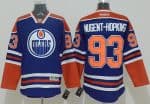 Oilers #93 Nugent-Hopkins Ligtht Blue Stitched Jersey