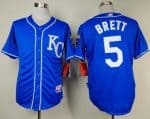 Royals #5 George Brett Light Blue Alternate 2 Cool Base Stitched Jersey