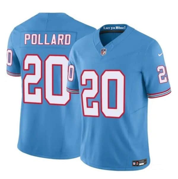 Tennessee Titans #20 Tony Pollard Blue 2023 F.U.S.E. Throwback Limited Stitched Jersey