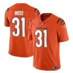 Cincinnati Bengals #31 Zack Moss Orange Vapor Untouchable Limited Stitched Jersey
