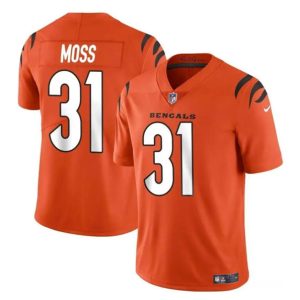 Cincinnati Bengals #31 Zack Moss Orange Vapor Untouchable Limited Stitched Jersey