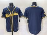 Milwaukee Brewers Blank Navy 2025 With Patch Stitched Jersey