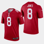 New York Giants #8 Daniel Jones Red Inverted Legend Stitched Jersey