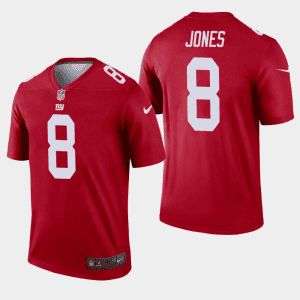 New York Giants #8 Daniel Jones Red Inverted Legend Stitched Jersey