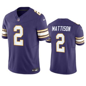 Minnesota Vikings #2 Alexander Mattison Purple 2023 F.U.S.E. Vapor Untouchable Stitched Jersey