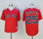 Red Sox #25 Jackie Bradley Jr Red New Cool Base Stitched Jersey