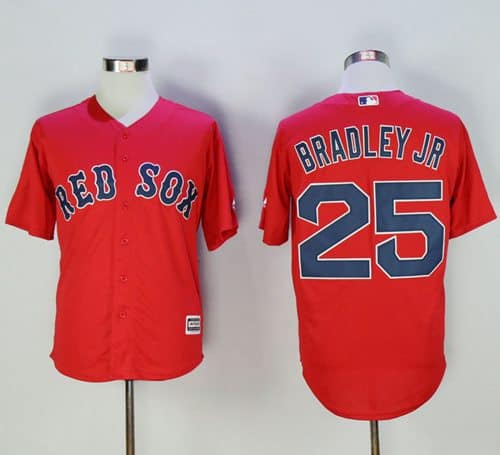 Red Sox #25 Jackie Bradley Jr Red New Cool Base Stitched Jersey