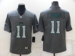 Philadelphia Eagles #11 A. J. Brown Gray Fashion Static Limited Stitched Jersey