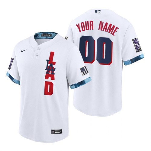 Los Angeles Dodgers Customized 2021 White All-Star Cool Base Stitched MLB Jersey