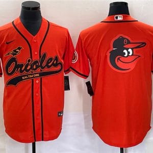 Baltimore Orioles Orange Team Big Logo Cool Base Stitched Jersey