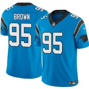 Carolina Panthers #95 Derrick Brown Blue 2025 F.U.S.E. Vapor Limited Stitched Jersey