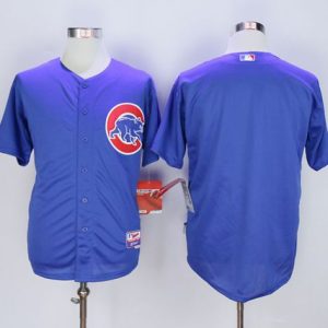 Cubs Blank Blue Cool Base Stitched Jersey