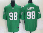 Philadelphia Eagles #98 Jalen Carter Green Stitched Jersey