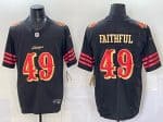San Francisco 49ers #49 Faithful Black 2025 F.U.S.E. ¡°Rivalries¡± Vapor Limited Stitched Jersey