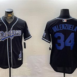 Los Angeles Dodgers #34 Toro Valenzuela Black 2024 World Series Champions Limited Stitched Jersey