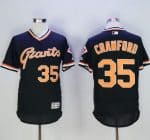 Giants #35 Brandon Crawford Black Flexbase Authentic Collection Cooperstown Stitched Jersey
