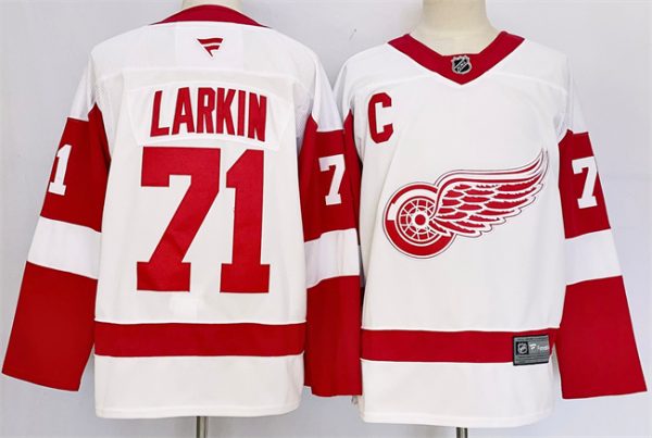 Detroit Red Wings #71 Dylan Larkin White 2024-25 Stitched Jersey