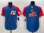 National League St. Louis Cardinals Team Big Logo Blue Red Alternate 2025 All-Star Edition Limited Stitched Jersey