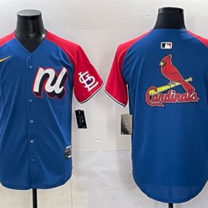 National League St. Louis Cardinals Team Big Logo Blue Red Alternate 2025 All-Star Edition Limited Stitched Jersey