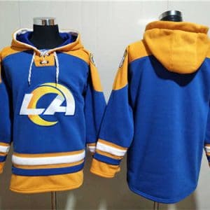 Los Angeles Rams Blank 2022 Royal Super Bowl LVI Champions Pullover Hoodie