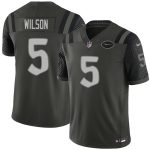 New York Jets #5 Garrett Wilson Black 2025 F.U.S.E. ¡°Rivalries¡± Vapor Limited Football Stitched Jersey