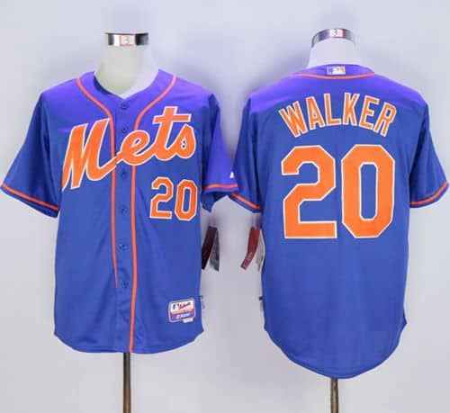 Mets #20 Neil Walker Blue Alternate Home Cool Base Stitched Jersey