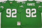 Philadelphia Eagles #92 Reggie White Kelly Green Throwback Football Stitched Jersey