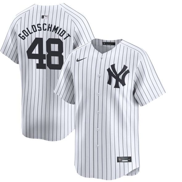New York Yankees #48 Paul Goldschmidt White 2024 Home Limited With Name Stitched Jersey