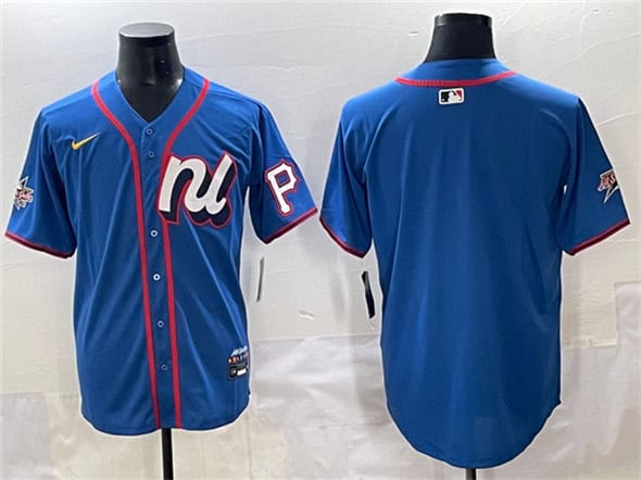 National League Pittsburgh Pirates Blank Blue 2025 All-Star Edition Limited Stitched Jersey