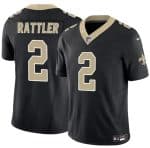 New Orleans Saints #2 Spencer Rattler Black 2025 F.U.S.E Vapor Limited Football Stitched Jersey