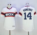 White Sox #14 Paul Konerko White Flexbase Authentic Collection Alternate Home Stitched Jersey