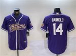 Minnesota Vikings #14 Sam Darnold Purple Cool Base Stitched Jersey