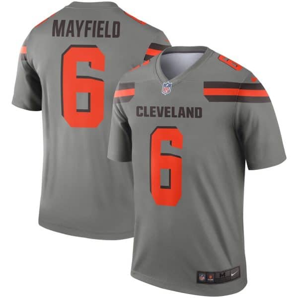 Cleveland Browns Baker Mayfield Gray Inverted Legend Jersey
