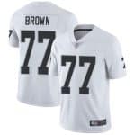 Raiders #77 Trent Brown White Vapor Untouchable Limited Stitched Jersey