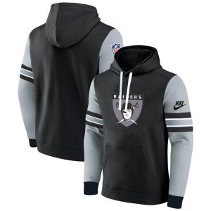 Las Vegas Raiders Black Grey Pullover Hoodie