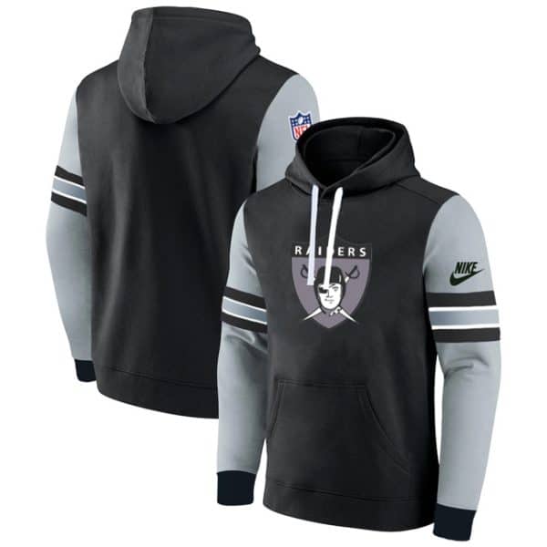 Las Vegas Raiders Black Grey Pullover Hoodie