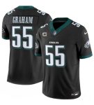 Philadelphia Eagles #55 Brandon Graham Black 2024 With 4-Star C Patch F.U.S.E. Vapor Untouchable Limited Jersey