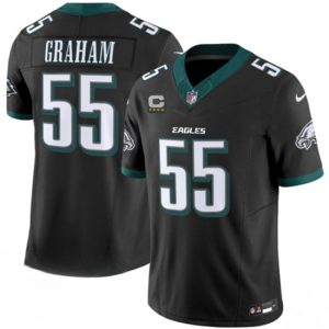 Philadelphia Eagles #55 Brandon Graham Black 2024 With 4-Star C Patch F.U.S.E. Vapor Untouchable Limited Jersey