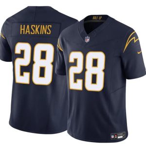 Los Angeles Chargers #28 Hassan Haskins Navy 2024 F.U.S.E. Vapor Limited Stitched Jersey
