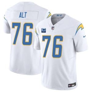 Los Angeles Chargers #76 Joe Alt White 2025 F.U.S.E With 1-Star C Patch Vapor Limited Stitched Jersey