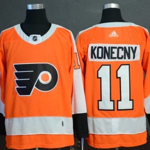 Philadelphia Flyers #11 Travis Konecny Orange Stitched Jersey