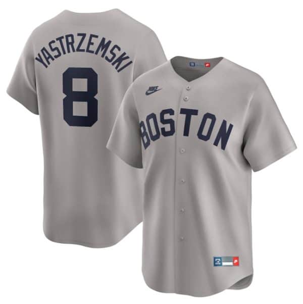 Boston Red Sox #8 Carl Yastrzemski Gray Cooperstown Collection Limited Stitched Jersey