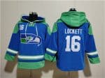 Seattle Seahawks #16 Tyler Lockett Ageless Must-Have Lace-Up Pullover Hoodie