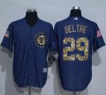 Rangers #29 Adrian Beltre Denim Blue Salute To Service Stitched Jersey