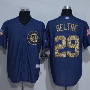 Rangers #29 Adrian Beltre Denim Blue Salute To Service Stitched Jersey